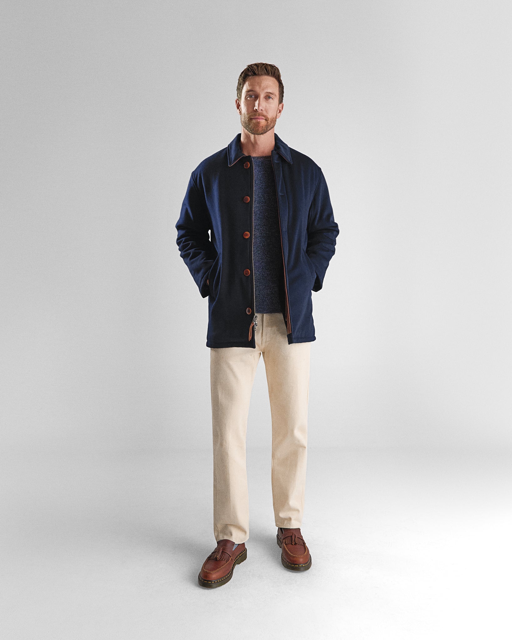 THE CAMBRIDGE - Navy Lux Wool Classic Fit - Golden Bear Sportswear 