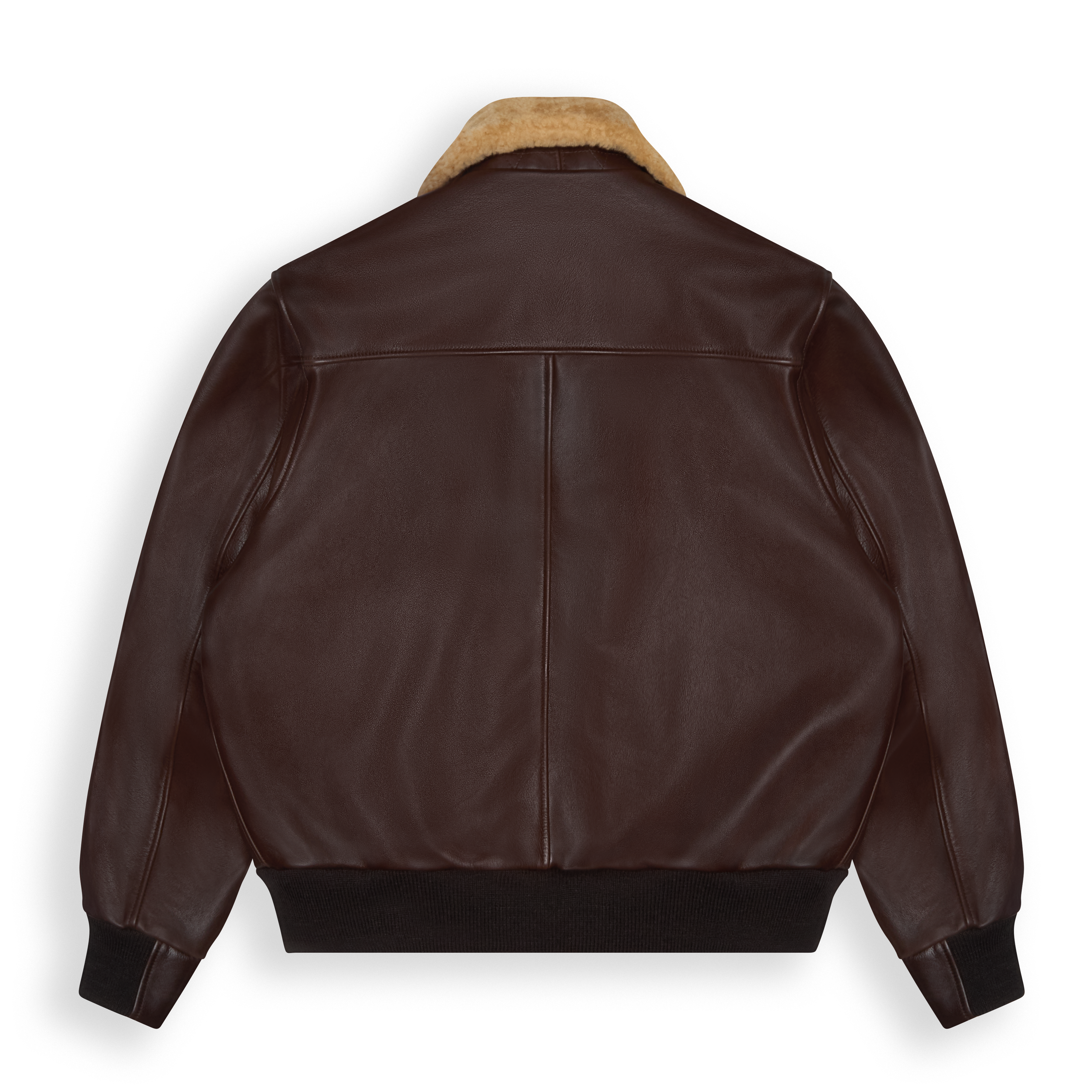 THE CARTER - Brown Leather Bomber Jacket Classic Fit - Golden Bear Sportswear 