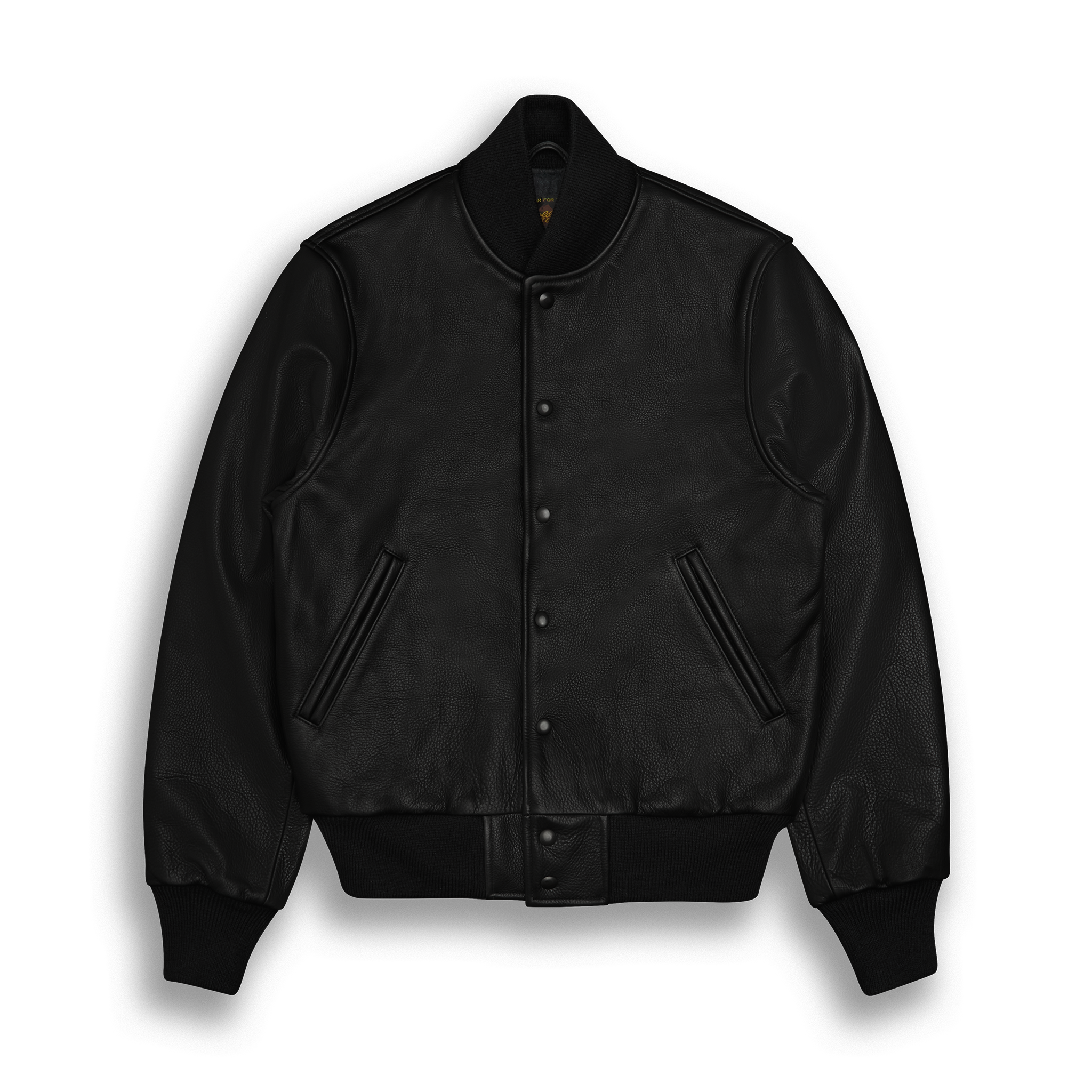 THE DUBOCE - Black Leather Contemporary Fit - Golden Bear Sportswear 