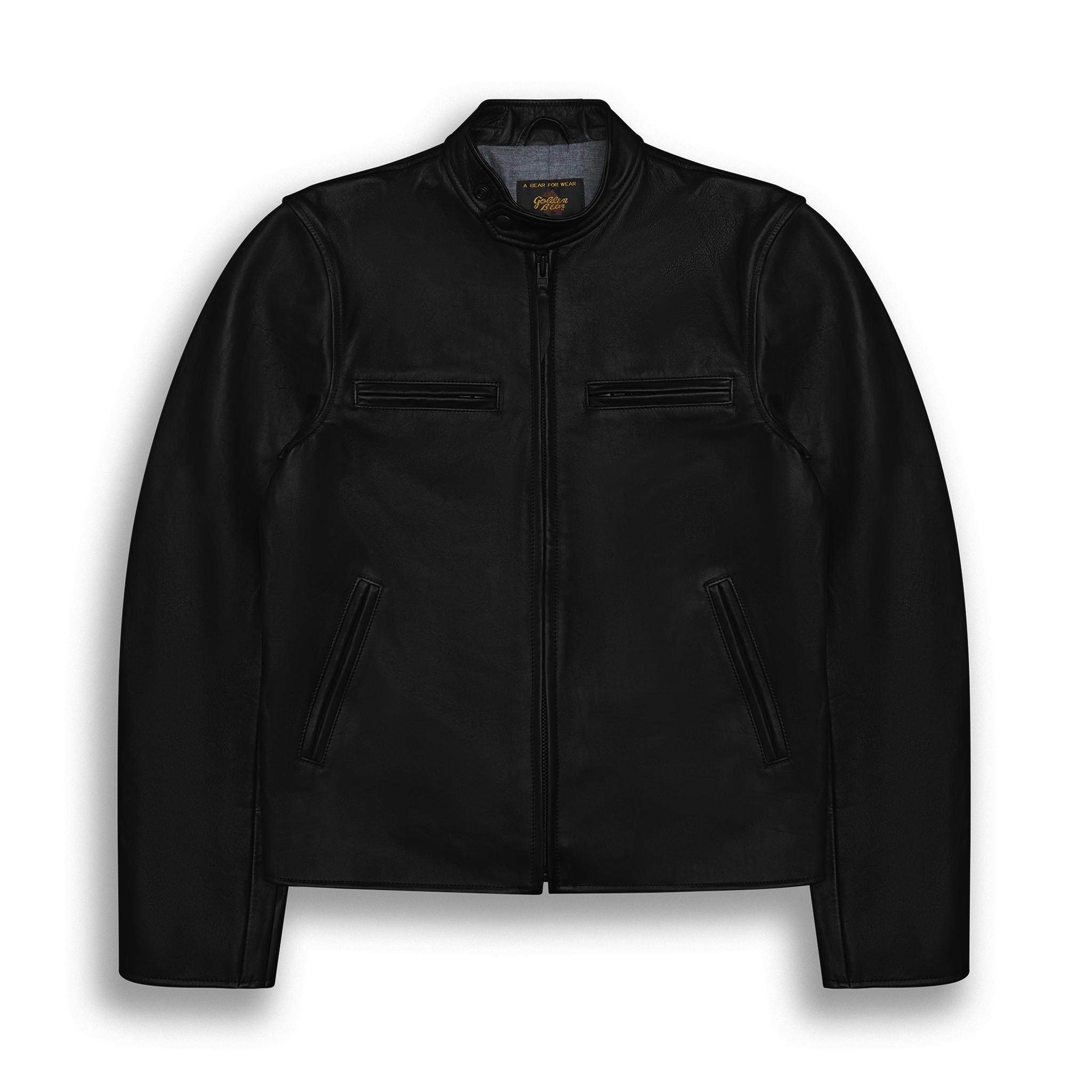 THE LODI - Black Horse Hide Leather Slim Fit - Golden Bear Sportswear 