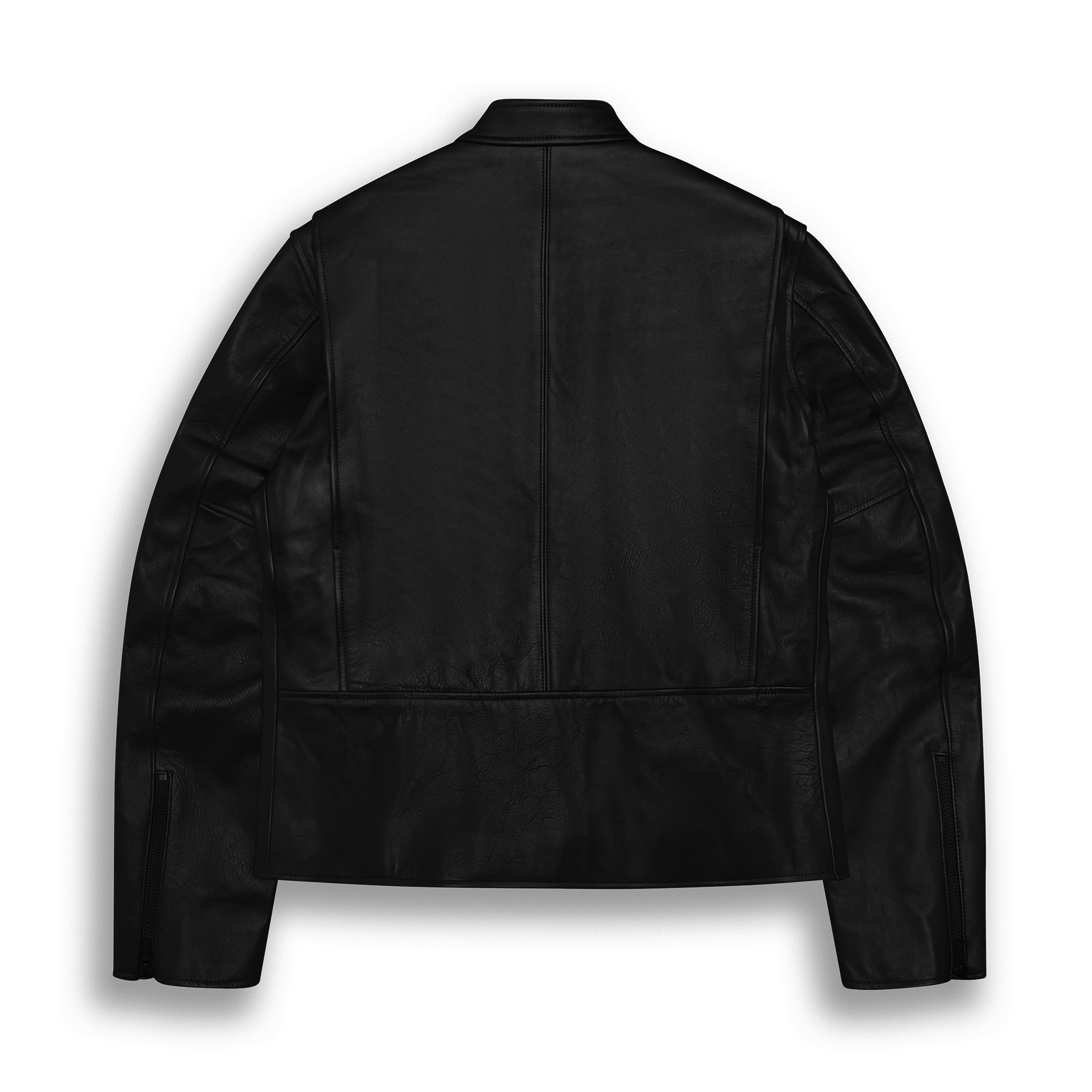 THE LODI - Black Leather Slim Fit - Golden Bear Sportswear 